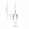 Lampadario vetro colorato Gea Luce OFELIA S E27 LED lampada soffitto