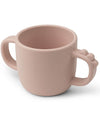 Tazza con 2 Manici in Silicone Alimentare -Peekaboo- Croco - Rosa Cip Done By Deer