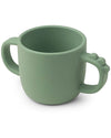 Tazza con 2 Manici in Silicone Alimentare Peekaboo - Croco - Verde - Done By Deer