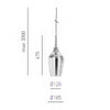 Lampadario vetro bianco trasparente Gea Luce OFELIA S E27 LED lampada soffitto