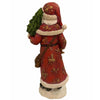Babbo natale in poli-resina h 38 cm decorazione natalizia rosso statuina