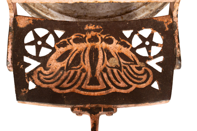 Biscottini Poltrona Barbiere Antica Restaurata Anni 800 Biscottini Ferro Ghisa Legno