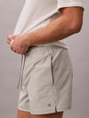 Boxer Mare Calvin Klein Uomo Rigato in Tessuto Seersucker con Cordoncino