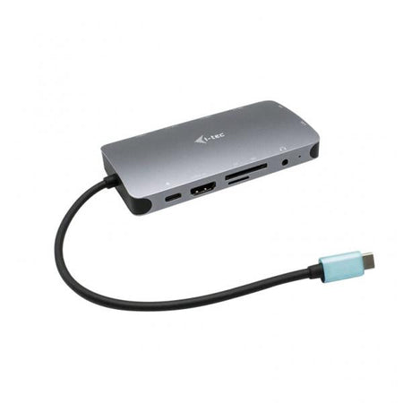 USB-C Metal Nano Dock Docking Station Universale per Notebook 5x USB 3.2 / HDMI / RJ-45 Argento + Alimentatore di Ricarica 112W