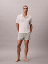 Boxer Mare Calvin Klein Uomo Rigato in Tessuto Seersucker con Cordoncino