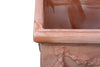 Biscottini Cassetta fioriera in Terracotta festonato 100% Made in Italy interamente Lavorata a Mano