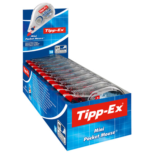 10 Correttori Tipp-Ex Pocket Mouse 5Mm X 6Mt Decor Bic