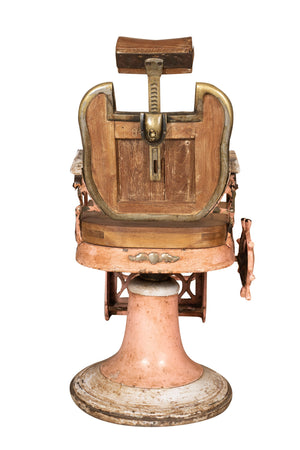 Biscottini Biscottini Poltrona Sedia Barbieri Antica Restaurata Anni 800 Ferro Ghisa