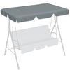 Tettuccio di Ricambio per Dondolo UV50+ 192x144 cm Grigio Scuro
