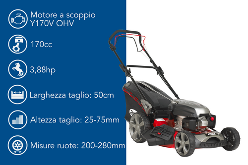 Rasaerba a trazione Ama TRX 511 da 170cc funzioni 4in1