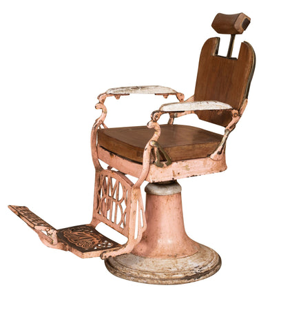 Biscottini Biscottini Poltrona Sedia Barbieri Antica Restaurata Anni 800 Ferro Ghisa