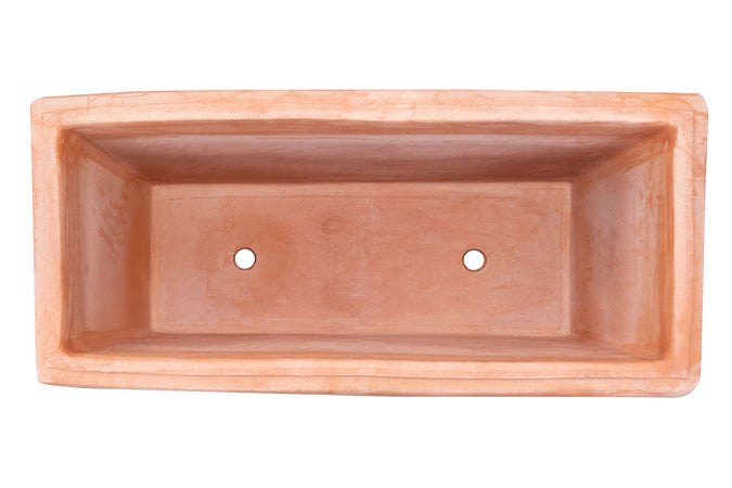Biscottini Cassetta fioriera in Terracotta 100% Made in Italy interamente Lavorata a Mano