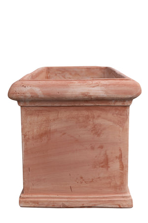 Biscottini Cassetta fioriera in Terracotta festonato 100% Made in Italy interamente Lavorata a Mano