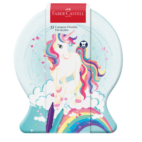 Astuccio Ovale Faber Castell Blu Con Cerniera – Portapenne In Tessuto