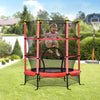 Tappeto Elastico Bambini con Rete di Sicurezza e Pali Imbottiti 163  H 163cm Rosso