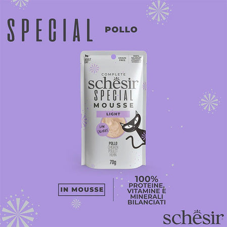 Schesir Special Mousse Light Pollo per Gatti adulti 70gr