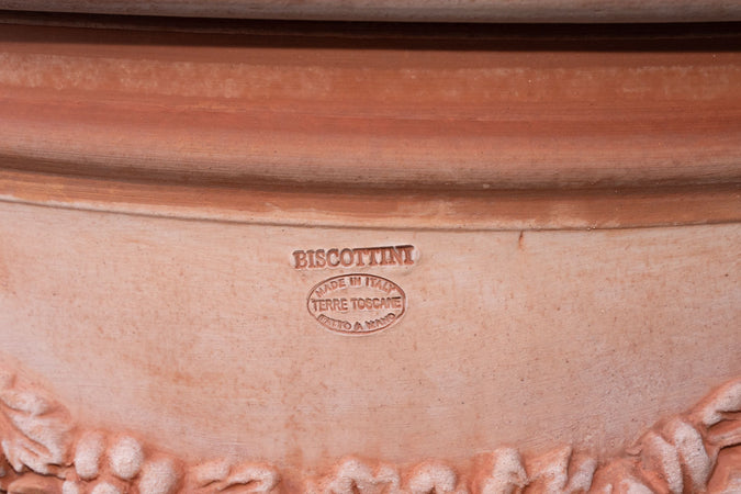 Biscottini Biscottini Vaso Terracotta Made in Italy Artigianale Galestro Antigelivo D 72 H