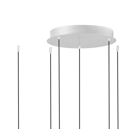 Lampadario led Gea Luce CRISEIDE S3D B 9300Lm alluminio sospensione moderna