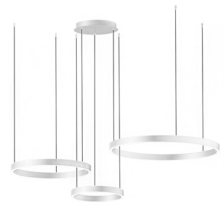 Lampadario led Gea Luce CRISEIDE S3D B 9300Lm alluminio sospensione moderna