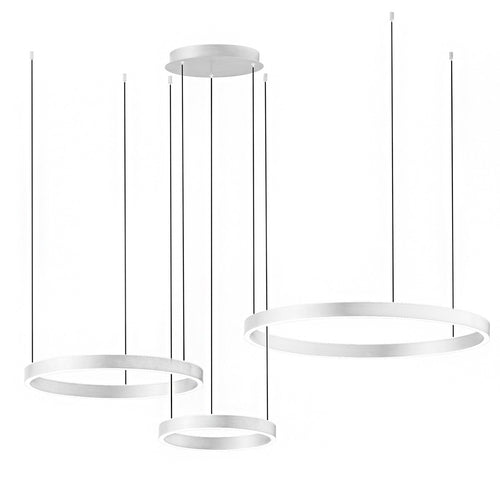 Lampadario led Gea Luce CRISEIDE S3D B 9300Lm alluminio sospensione moderna