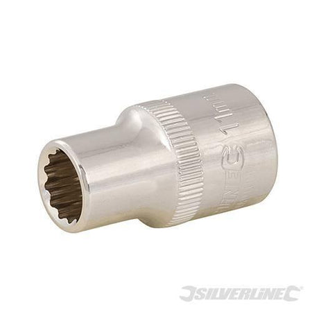 Inserto Metrico Bi-Esagonale, Chiave a Bussola 1/2" in Acciaio Silverline Silverline