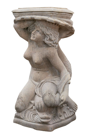 Biscottini Statue Sculture Marmo Dei del Mare Biscottini Artigianali Robustissimi 80x78x130