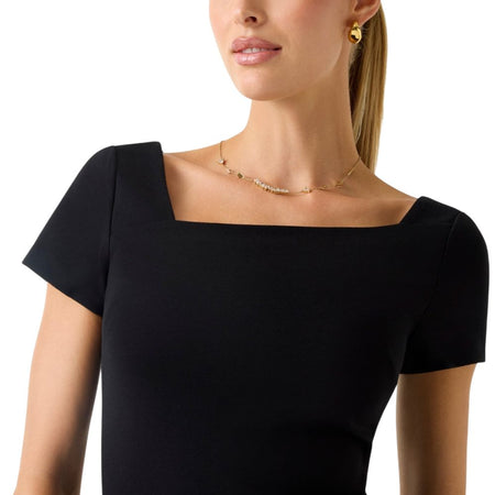 Guess vestito nero  fit and flare mini MAELICE W5YK17KCMU2JBLK