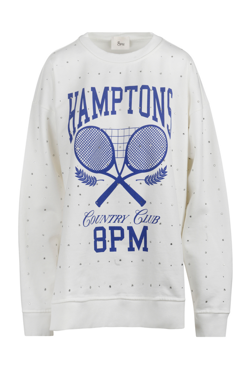 8PM 8pm - Felpa - 450713 - Latte/Blu da donna