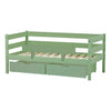 Letto junior ECO Comfort 70x160 con cassetti e sponda di sicurezza - Verde Chiaro