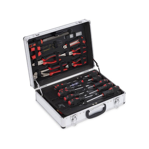 Cassetta utensili manuali in valigetta alluminio composta da 109 pezzi totali