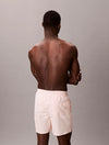 Boxer Mare Uomo Calvin Klein a Righe Corto con CK Monogram e Cordoncino Medio