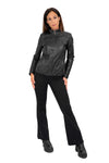 Michela - Giacca Donna Nera in vera pelle