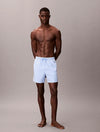 Boxer Mare Uomo Calvin Klein a Righe Corto con CK Monogram e Cordoncino Medio