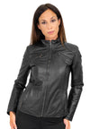 Michela - Giacca Donna Nera in vera pelle