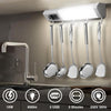 Lampada Sottopensile Cucina Guardaroba Officina Luce Led 2Prese 2USB 5ganci 52cm Alluminio
