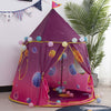 Tenda Gioco Bambini Casetta Rosa Castello in Tessuto 120x116 cm Interno ed Esterno