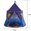 Tenda Gioco Bambini Casetta Blu Castello in Tessuto 120x116 cm Interno ed Esterno