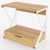 Scaffale Mensola Cucina Mobiletto Porta Microonde con Cassetto Metallo e Legno