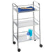 Carrello Multiuso in Metallo Verniciato Silver Bagno Cucina Parrucchiere Estetista