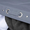 Porta Biancheria 3 Scomparti in tessuto Oxford 4 ruote Pieghevole 65x35x57cm Grigio
