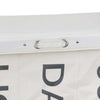Porta Biancheria 3 Scomparti in tessuto Oxford 4 ruote Pieghevole 65x35x57cm Beige