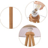 Piantana in Legno da Terra Paralume Design Moderno H150cm E27 Beige Naturale