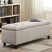 Cassapanca Pouf Contenitore Panca Moderna 121x42 H 43cm con Bottoni Beige