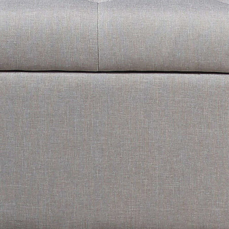 Cassapanca Pouf Contenitore Panca Moderna 121x42 H 43cm con Bottoni Beige