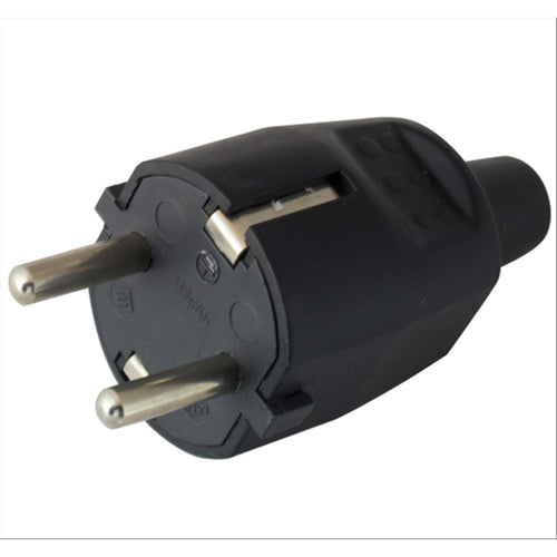 Spina schuko gomma 16a nero maurer 4,8mm - cf. busta