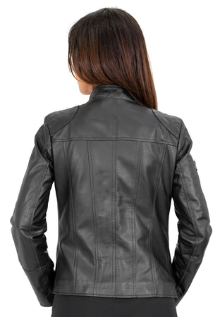 Michela - Giacca Donna Nera in vera pelle