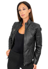 Michela - Giacca Donna Nera in vera pelle