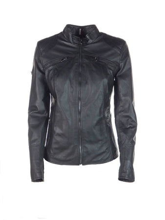 Michela - Giacca Donna Nera in vera pelle