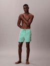 Boxer Mare Uomo Calvin Klein a Righe Corto con CK Monogram e Cordoncino Medio