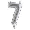 Palloncino In Mylar H.36Cm Numero ''7'' Argento Big Party